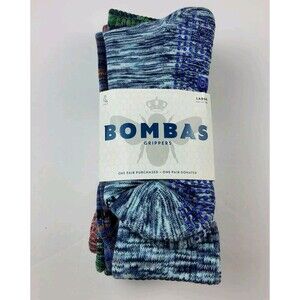 Bombas Grippers Space Dye Calf Socks Lot Of 4  Pairs Size L
